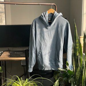 Garment-dyed french terry hoodie (Dusty Sea)
